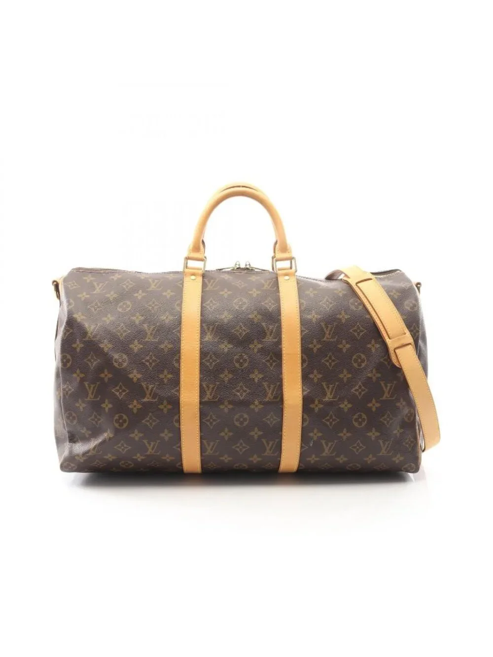 Louis Vuitton Boston Bag Keepall Bandouliere 50 Monogram 2-Way Canvas Leather